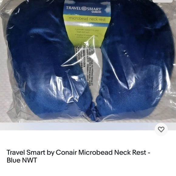 Travel Smart by Conair Microbead Neck Rest - Blue NWT - Picture 1 of 1